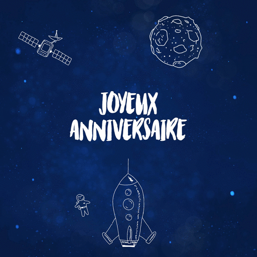 Carte Joyeux Anniversaire Spacial Envoyer Une Vraie Carte Anniversaire Enfant Des 1 99 Merci Facteur