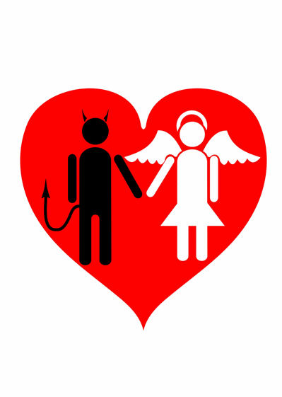 Carte Ange Et Demon Amoureux : Envoyer une Carte Saint 
