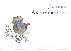 Envoyez Une Jolie Carte Anniversaire Chat Des 0 99 Envoi Rapide Avec Merci Facteur 39 Cartes Exclusives