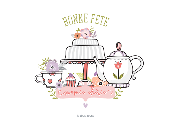 Carte Bonne Fete Mamie Cherie Envoyer Une Vraie Carte Fete Des Grand Meres Des 0 99 Merci Facteur