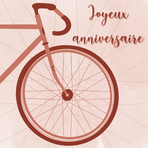 Carte Joyeux Noël et Nouvel An Joyeuses Fêtes Bicyclette