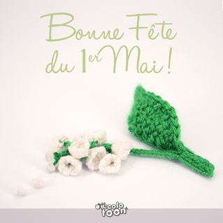 carte Muguet tissé pour un 1er Mai fleuri 