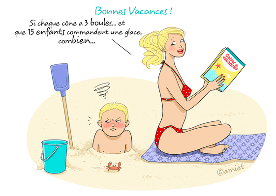 Carte Faire Ses Devoirs Sur La Plage Envoyer Une Vraie Carte De Vacances Des 0 99 Merci Facteur