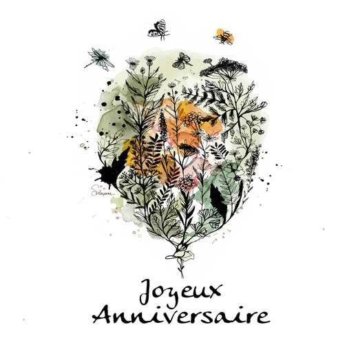 Twizler Carte D'anniversaire Pour Femme - Fleurs Sauvages