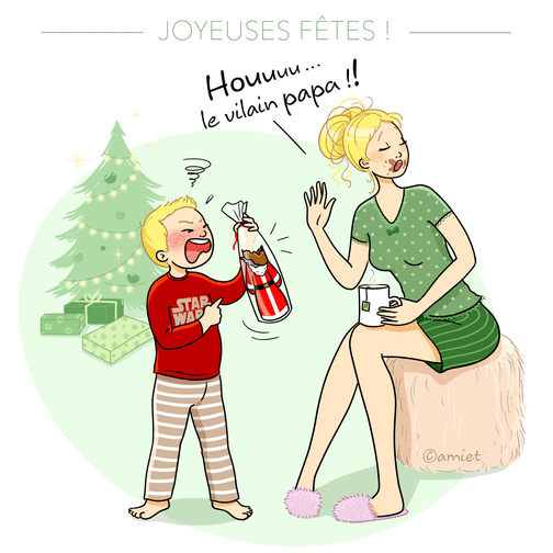 Carte Joyeux Noel Maman Gourmande Envoyer Une Vraie Carte De Noel Humour Des 1 99 Merci Facteur