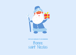 carte Saint Nicolas apporte joie et cadeaux festifs 
