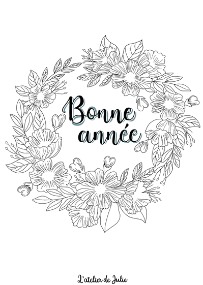 Carte de voeux bonne année foral