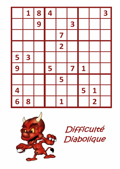 Carte Sudoku Diabolique : Envoyer une Carte Sudoku dès 0 