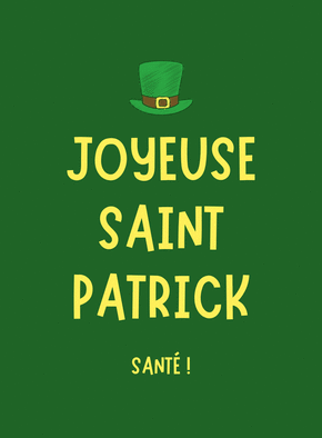 carte Santé et joie pour la Saint Patrick 