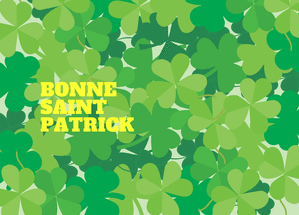 carte Trèfles brillants pour une fête de Saint Patrick 