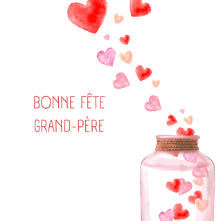 carte Coeurs flottants pour un grand-père spécial 