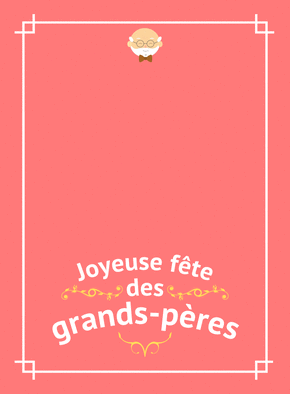 carte Joyeuse fête des grands-pères ludique et colorée 