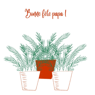 carte Jardin de plantes pour une fête des pères chaleureuse 