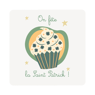 carte Cupcake gourmand pour la Saint Patrick 