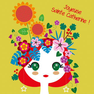 carte Floraison éclatante pour Sainte Catherine 