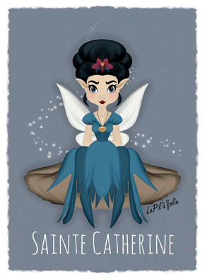 carte Fée lumineuse pour une fête de Sainte Catherine 