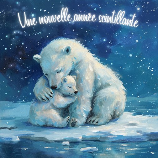 Ours polaires adorables pour une année 2026 - envoi rapide