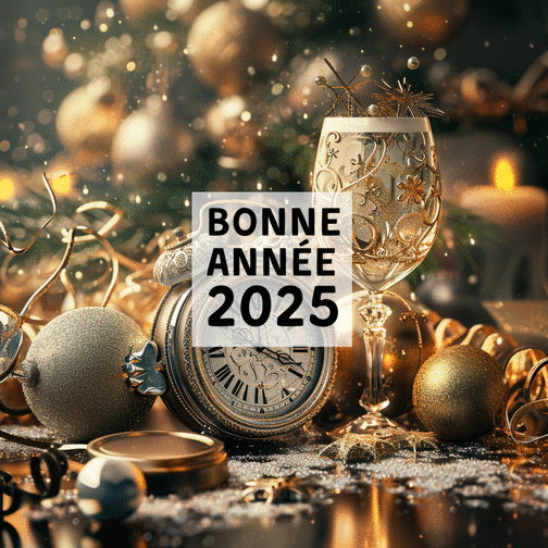 Nouvelle année 2025 pleine de raffinement - Carte de voeux 2025