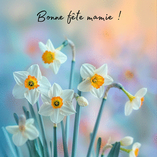 carte Fleurs printanières pour célébrer Mamie 