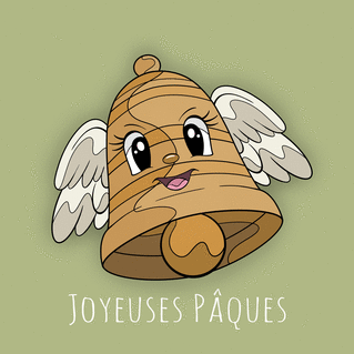 carte Cloche joyeuse et malicieuse pour Pâques 